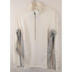 Eastern Mountain Sports Women's Tech Wick 1/4 Zip Top White, Medium